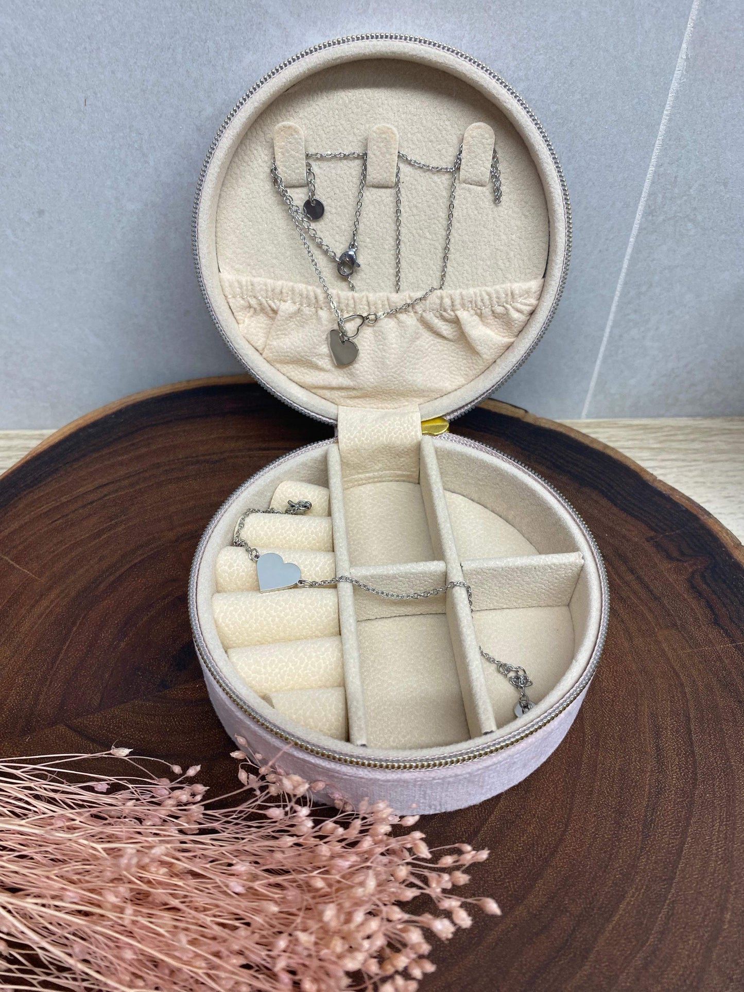 Joyero terciopelo redondo - REGALA AMOR