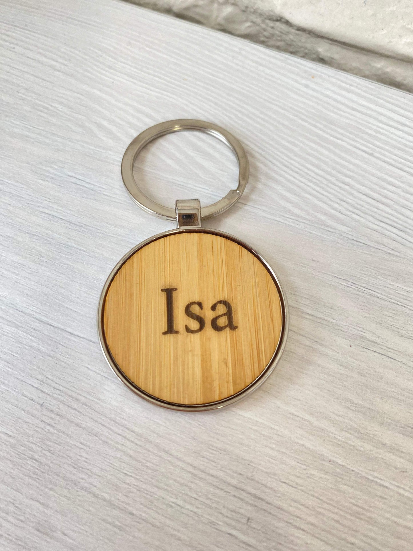 Llavero madera regalo para invitados - REGALA AMOR