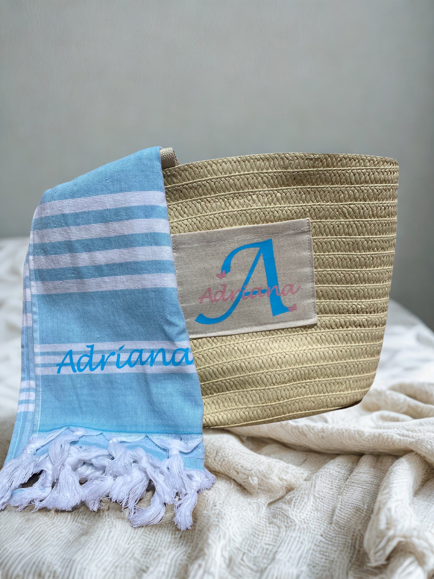 Capaza y toalla personalizada verano