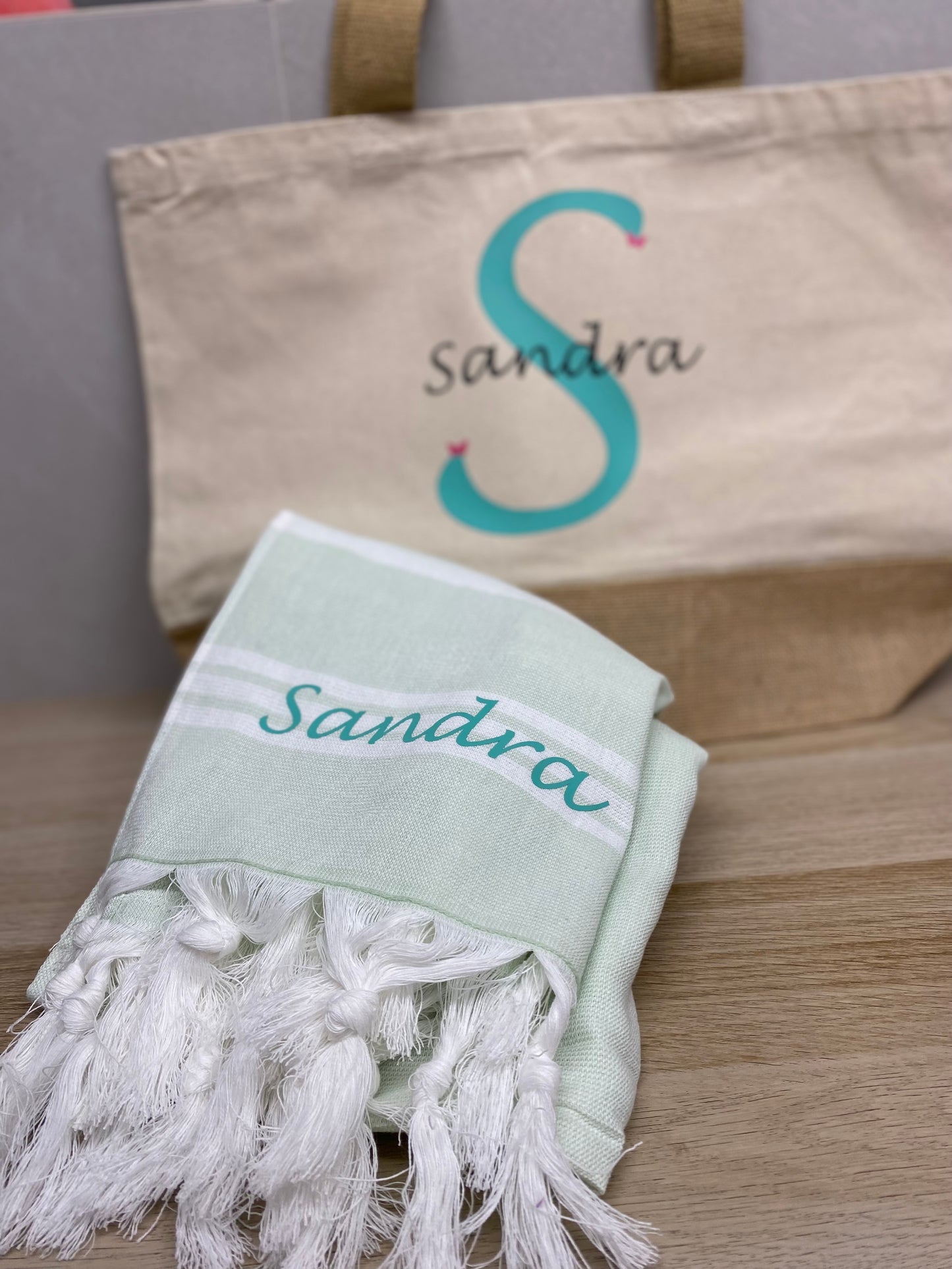 Pack bolsa de playa y toalla personalizada
