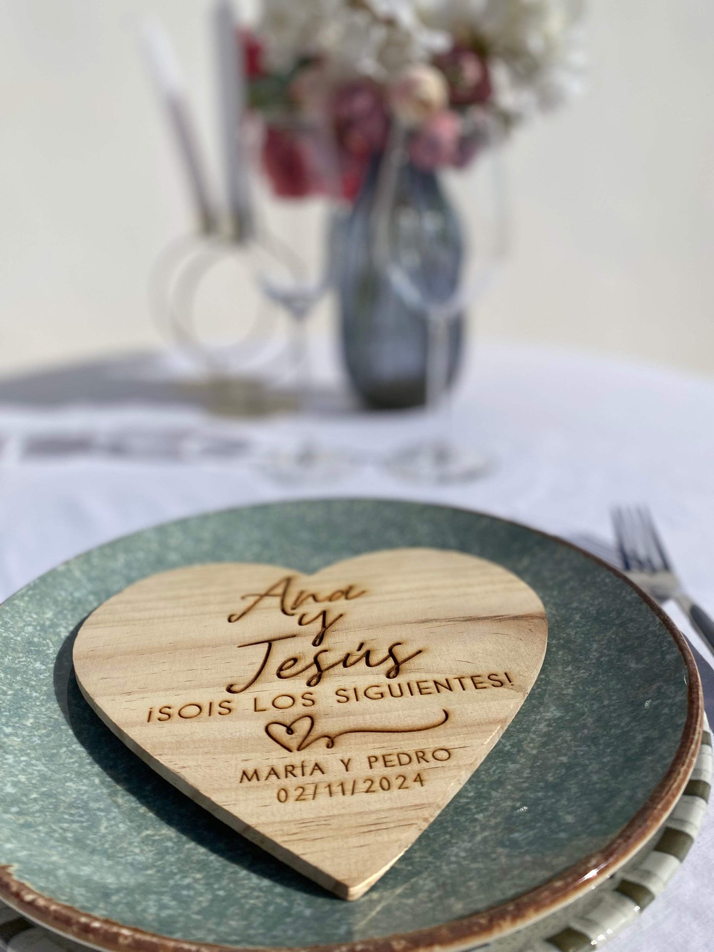 Corazón con dedicatoria sois los siguientes - REGALA AMOR