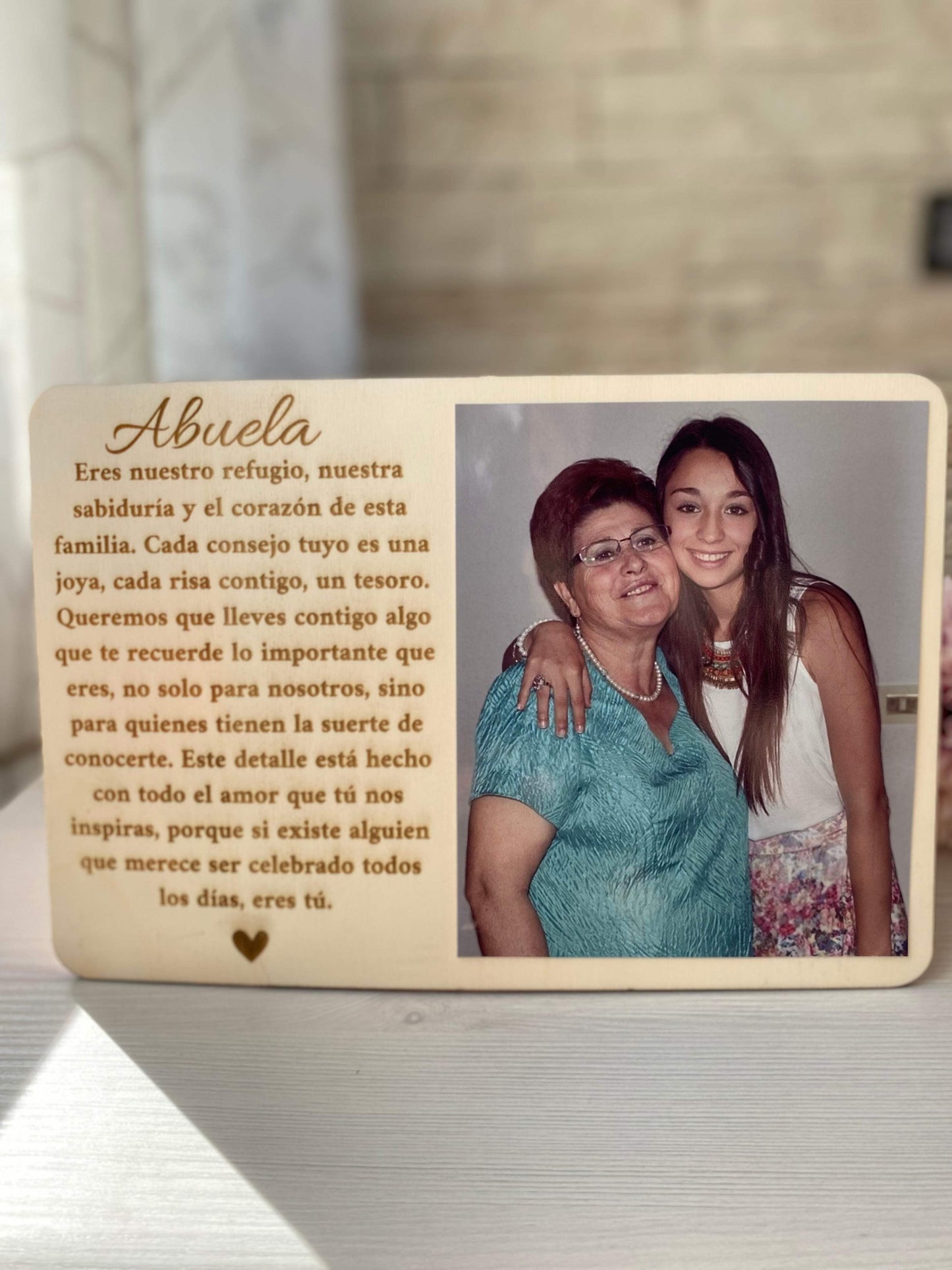 Porta fotos de madera personalizado - REGALA AMOR