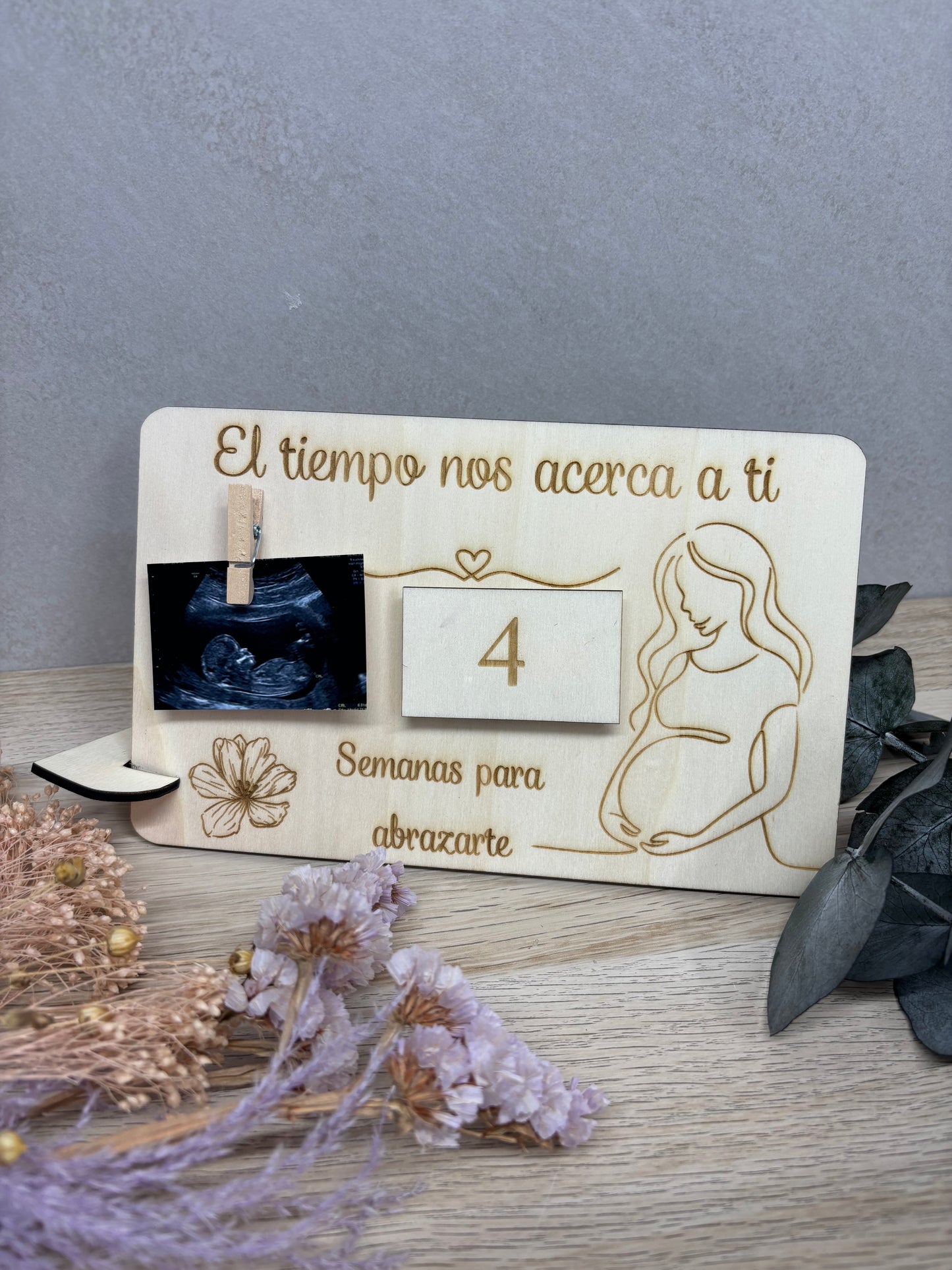 Placa Cuenta Atrás Embarazo — Celebra cada latido