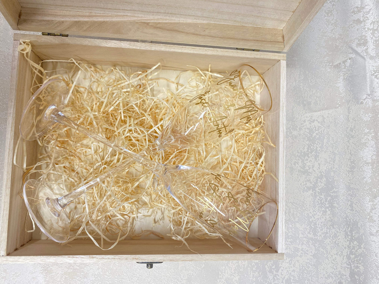 Caja para copas grabada - REGALA AMOR