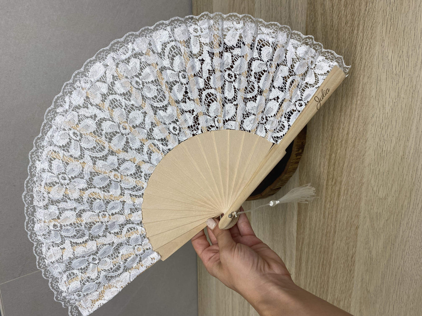 Abanico de novia grabado - REGALA AMOR
