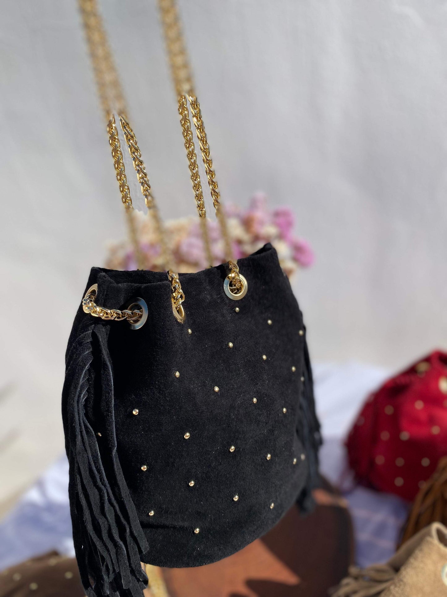 Bolso flecos bombonera - REGALA AMOR