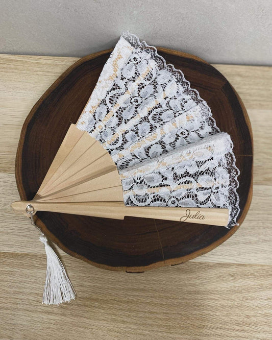 Abanico de novia grabado - REGALA AMOR