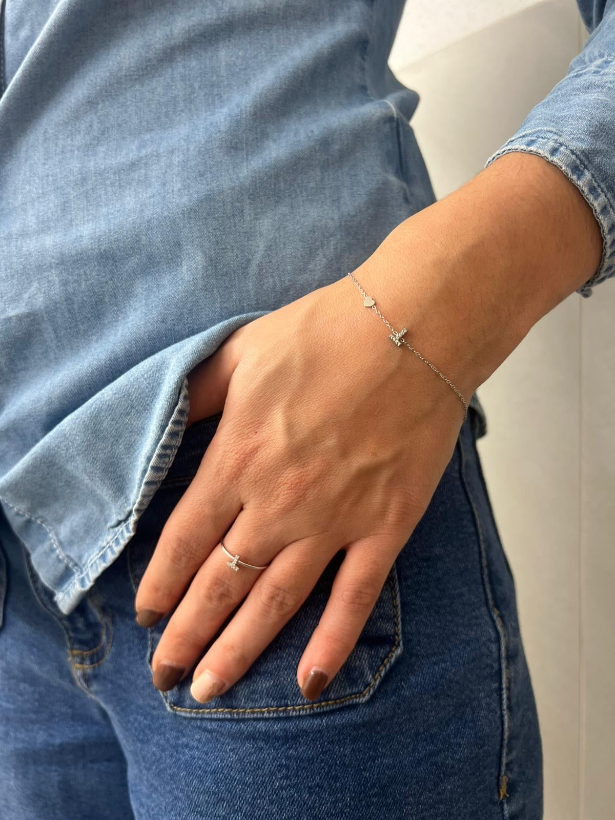 Conjunto collar, pulsera y anillo inicial