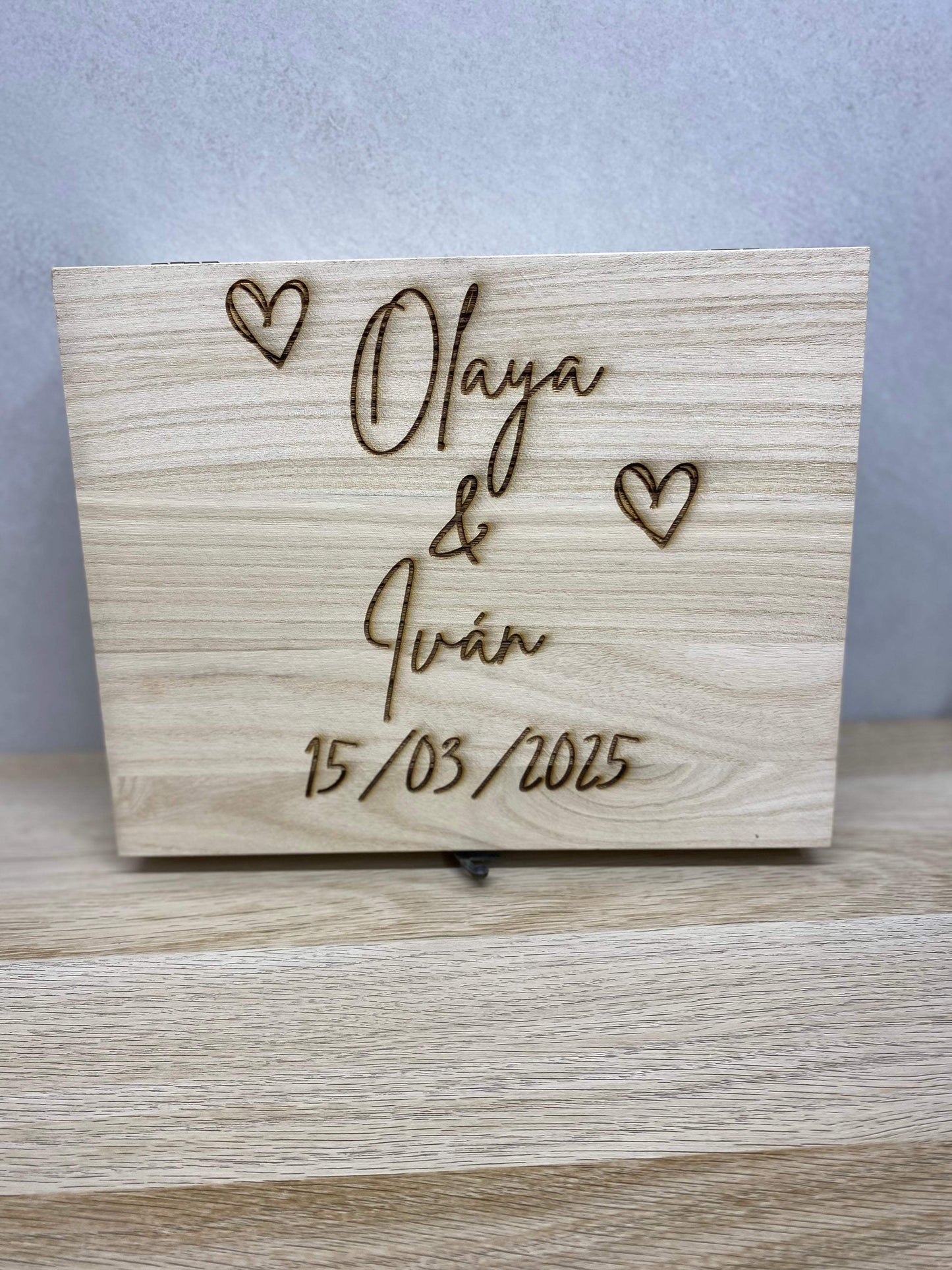 Caja para copas grabada - REGALA AMOR