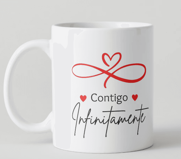 TAZA CONTIGO HASTA EL INFINITO - REGALA AMOR