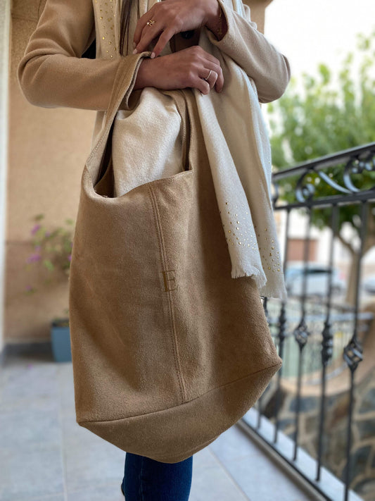 Bolso Saco Piel Antelina - REGALA AMOR