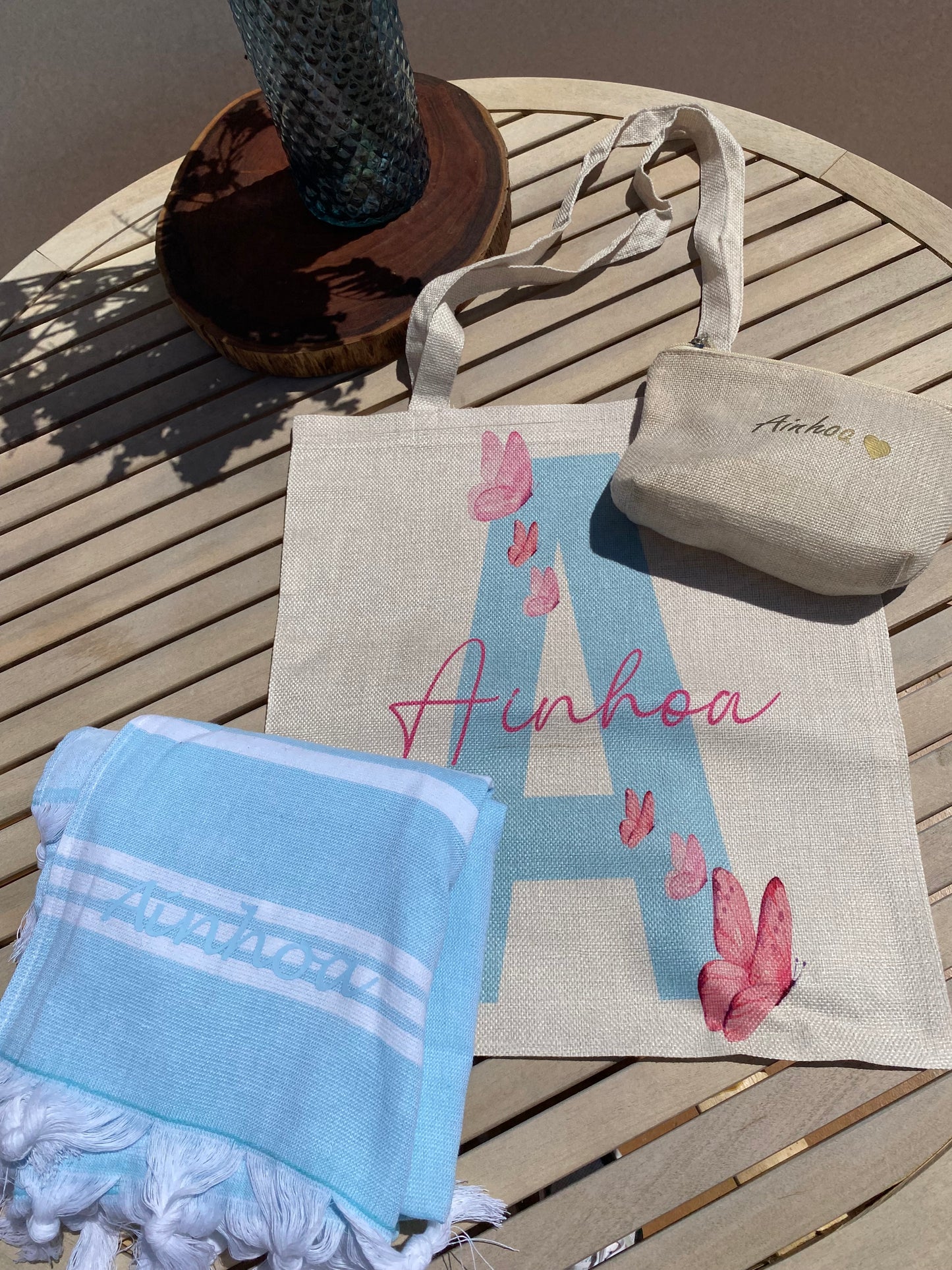 Pack verano tote Bag , toalla y neceser personalizado