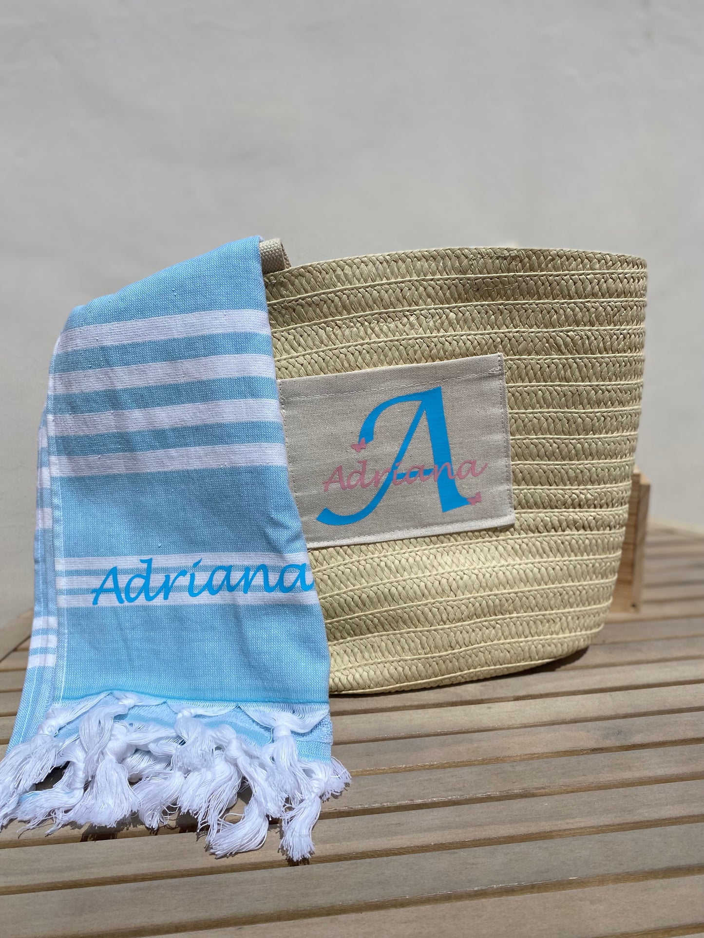 Capaza y toalla personalizada verano