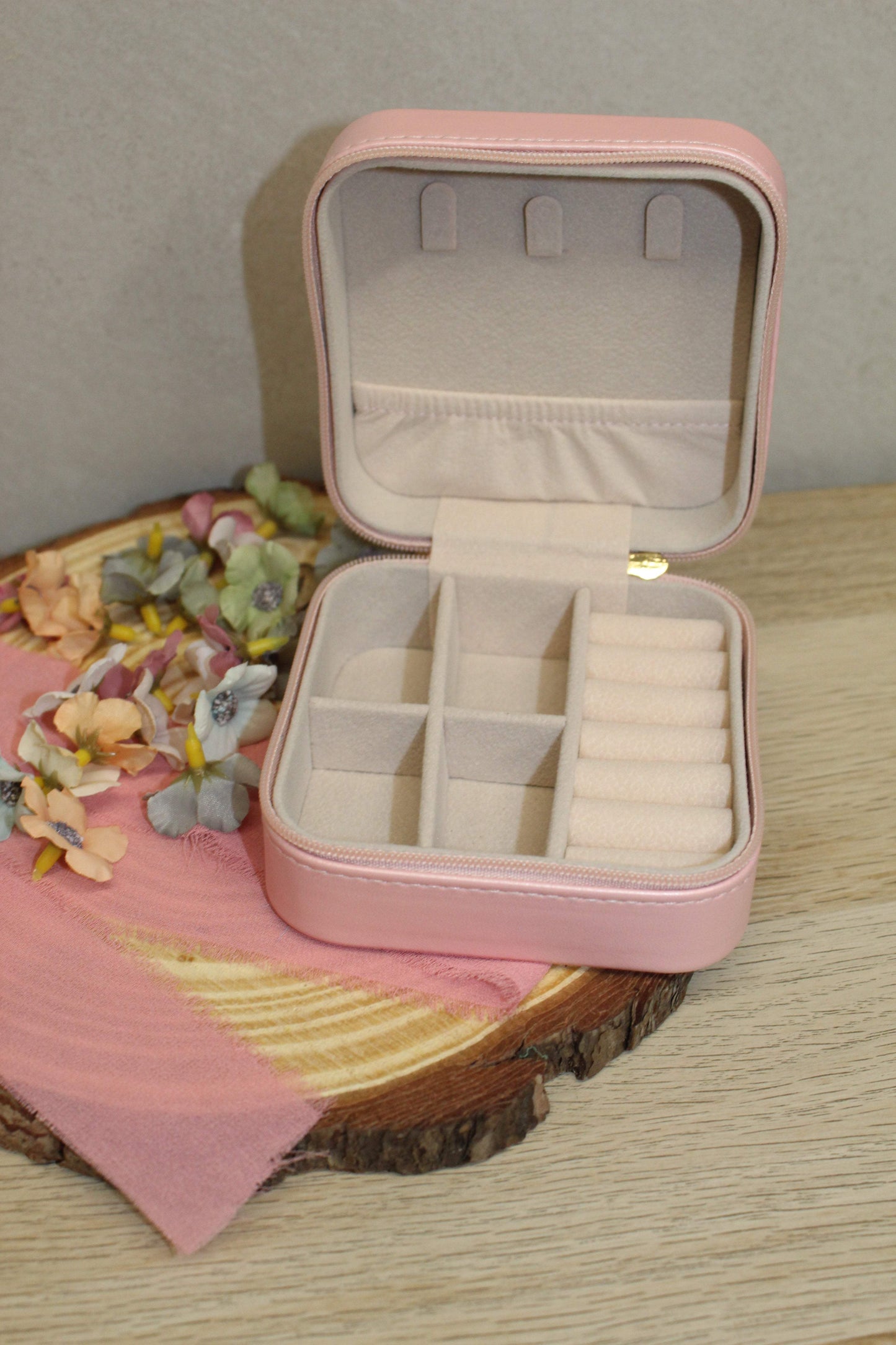 JOYERO DE VIAJE PERSONALIZADO ROSA - REGALA AMOR