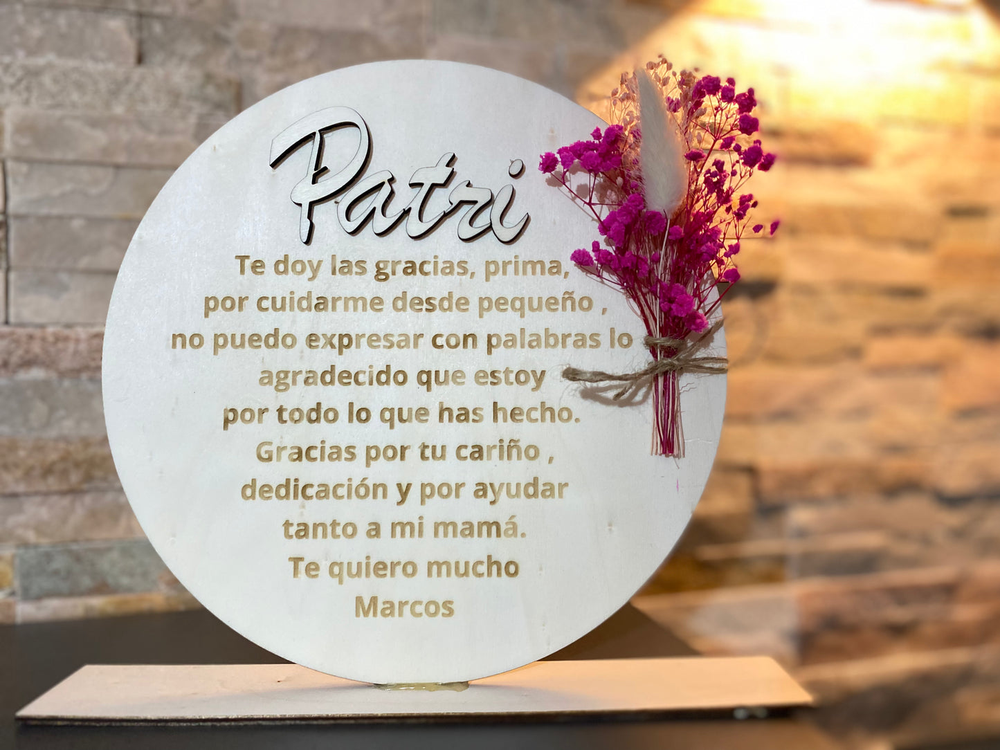 Placa dedicatoria. - REGALA AMOR