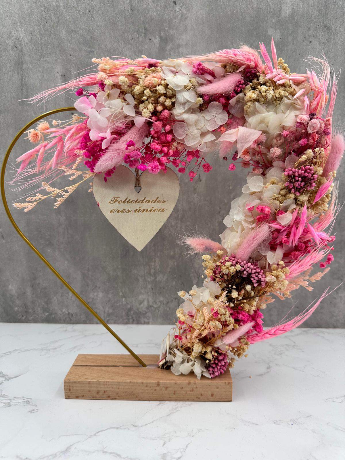 Corazon flor preservada - REGALA AMOR