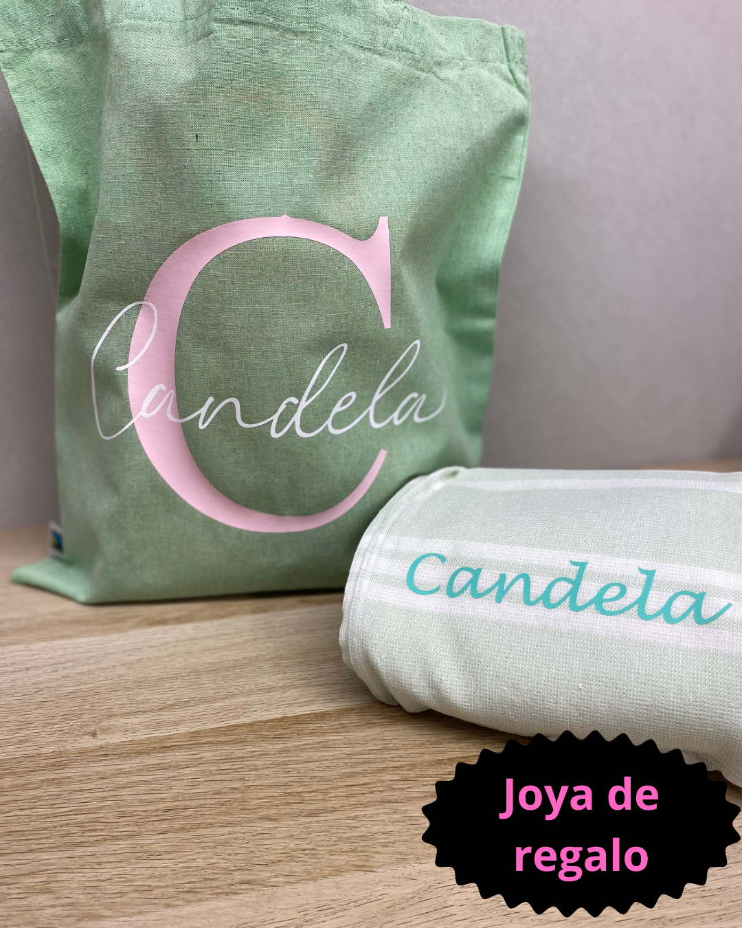 Pack verano: tote bag + toalla personalizada – ideal playa/piscina”