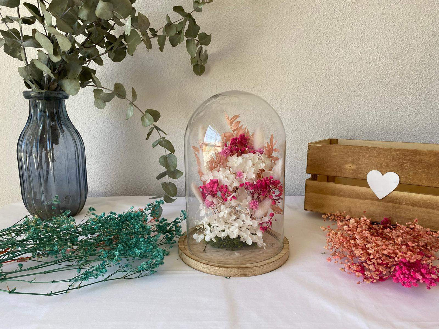 CUPULA DE FLOR PRESERVADA - REGALA AMOR