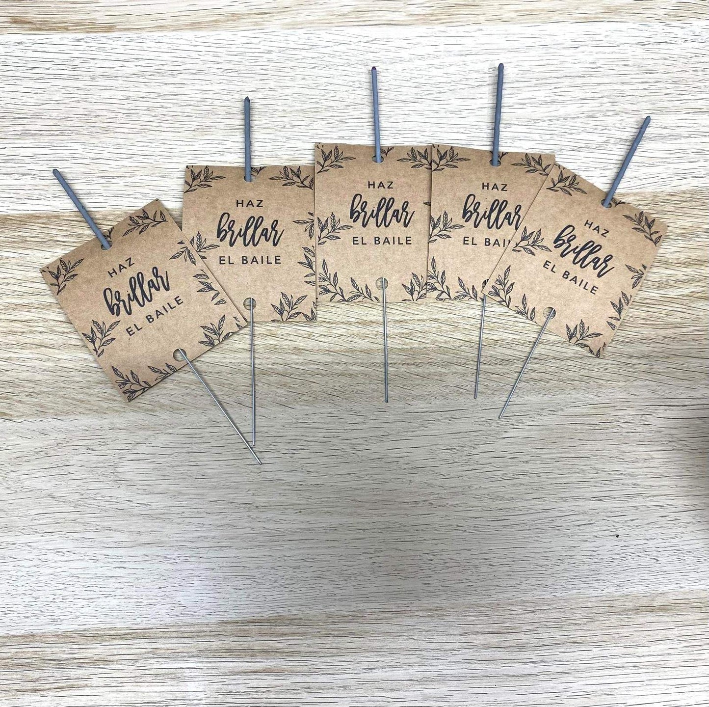 Bengala con tarjeta personalizadas para boda - REGALA AMOR