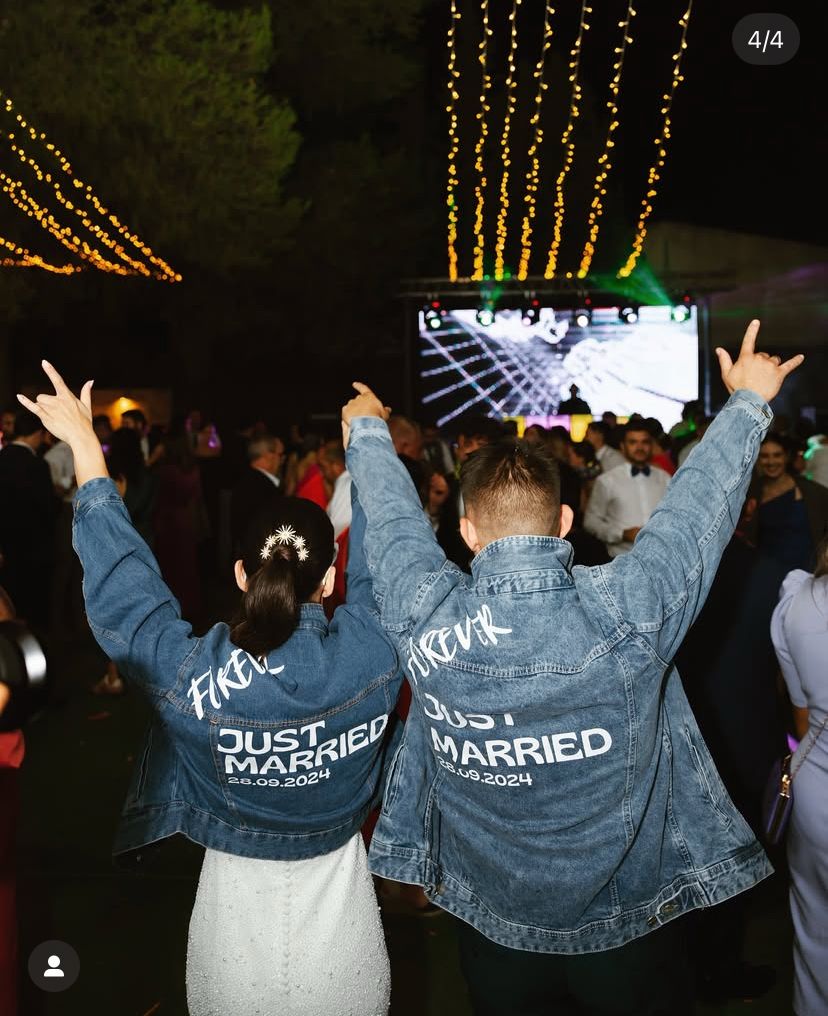 Chaquetas Personalizada para Novia y Novio – Tendencia boda 2025 | Hecha a mano