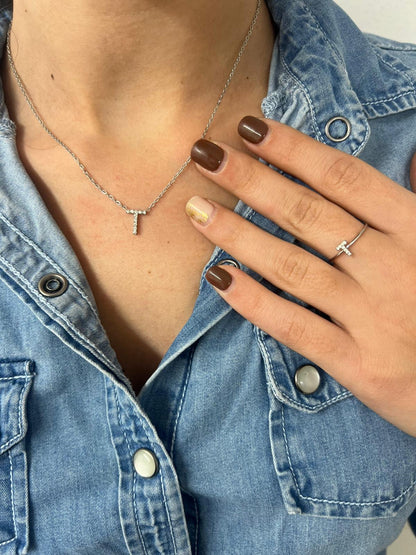 Conjunto collar, pulsera y anillo inicial