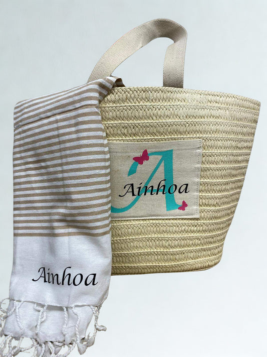 Capaza  y pareo personalizada verano