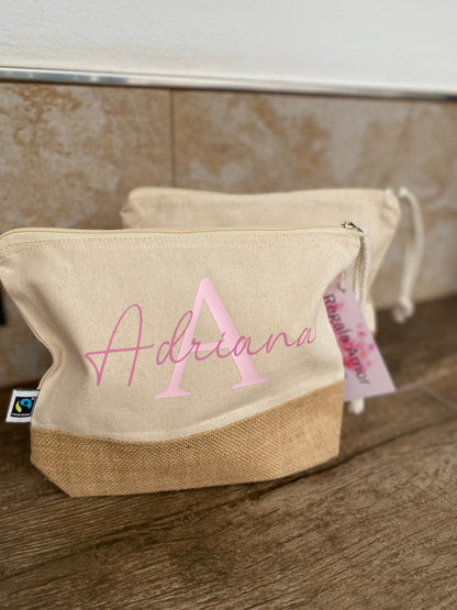 Neceser personalizado con nombre y inicial