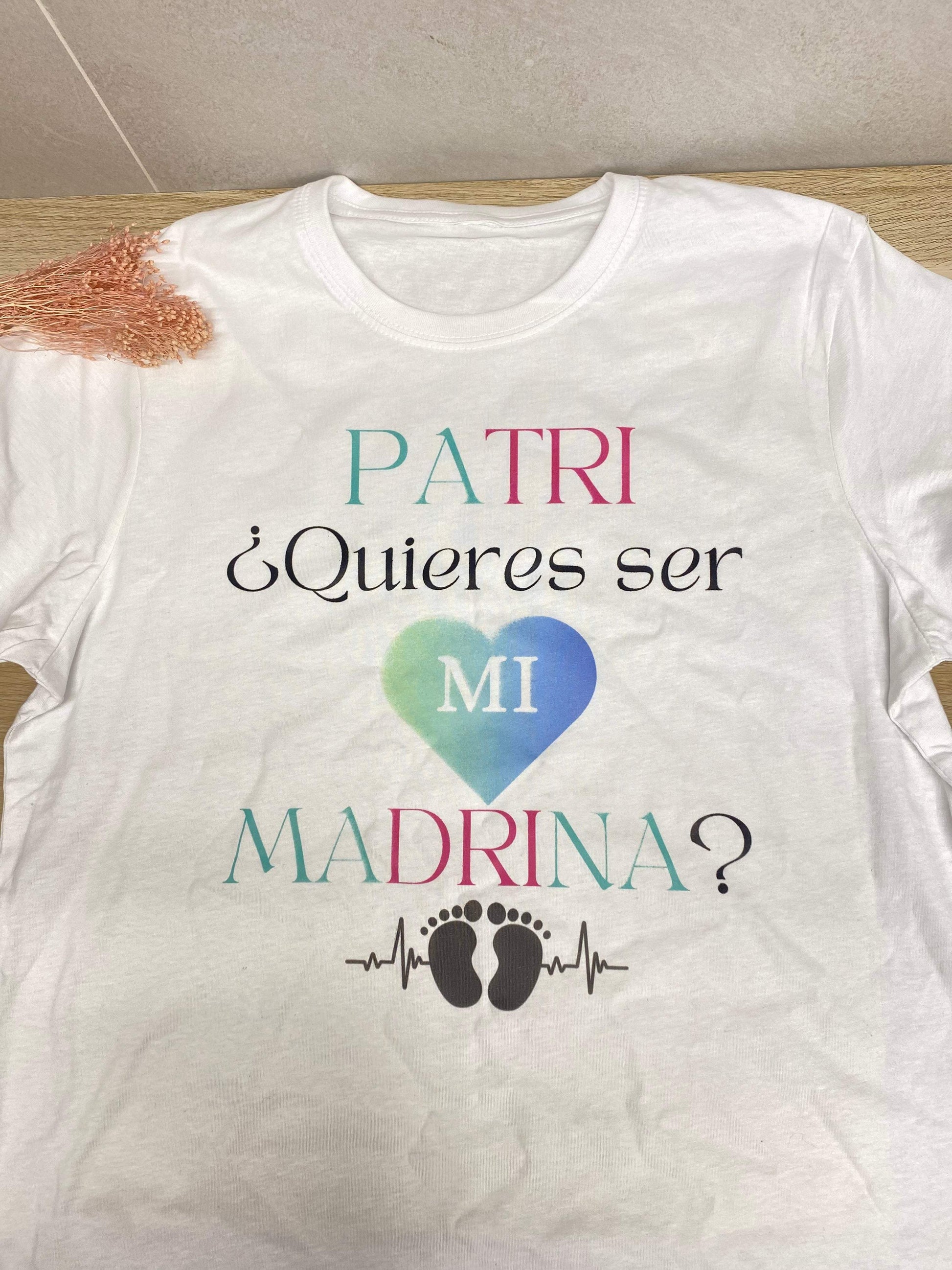 Camiseta quieres ser mi madrina - REGALA AMOR