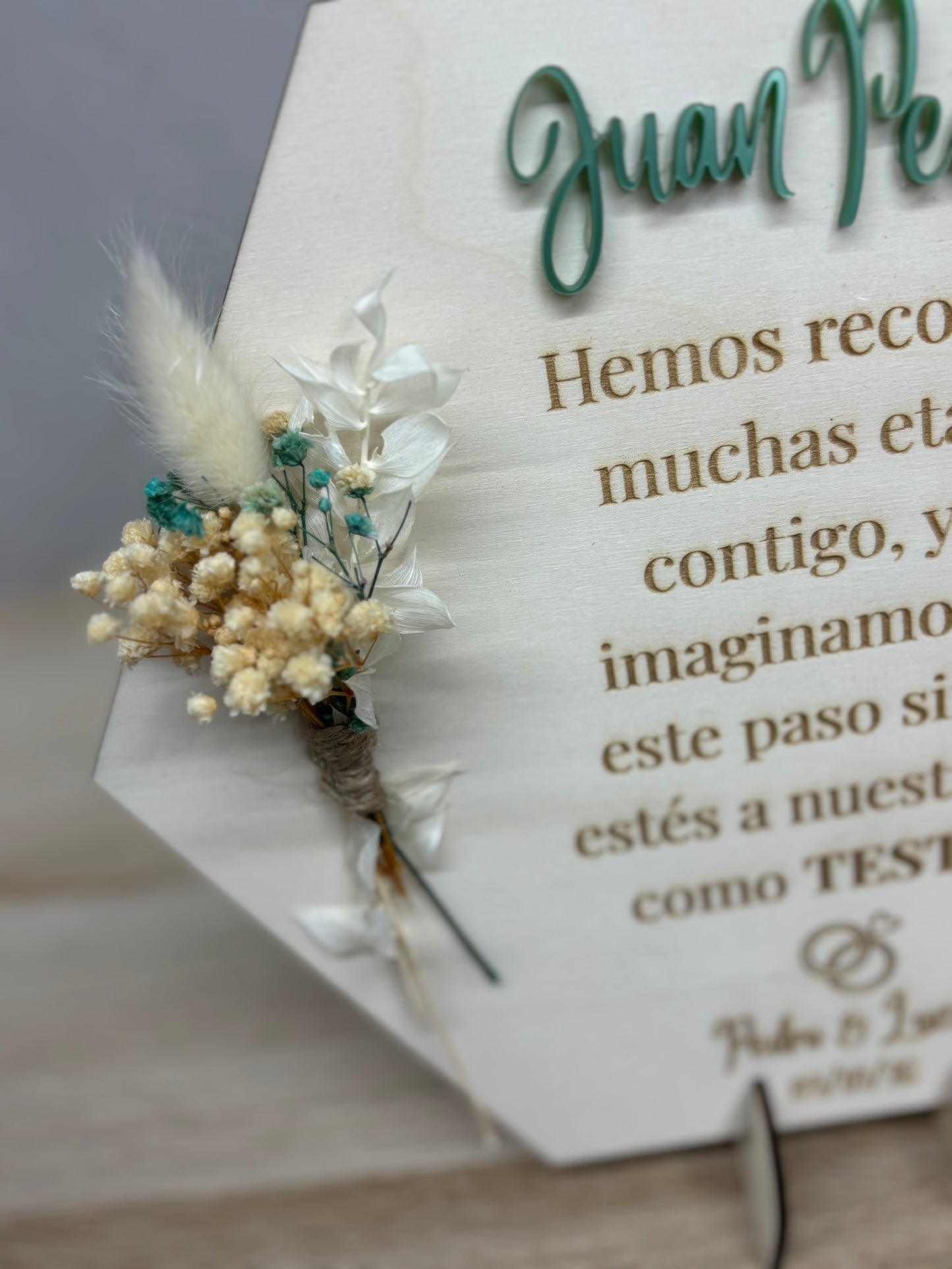 Placa quieres ser mi testigo