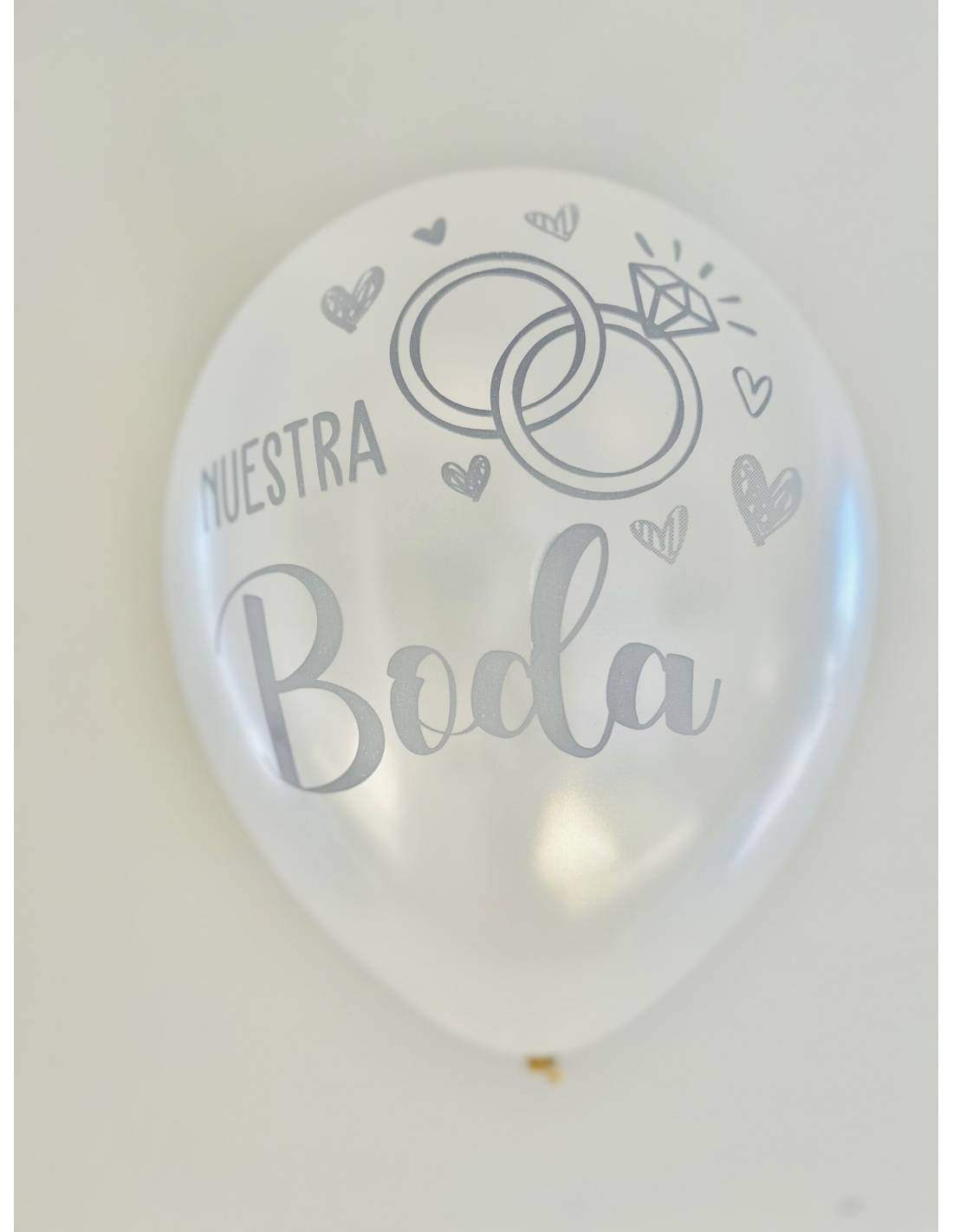 Globo Nuestra Boda Blanco Perla - REGALA AMOR