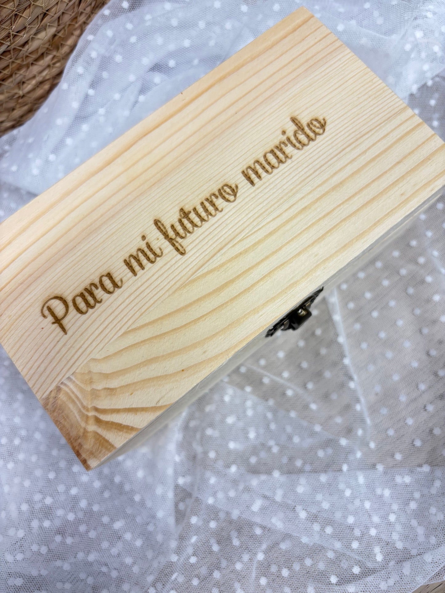 Caja de Madera Personalizada + Gemelos con Fotografía