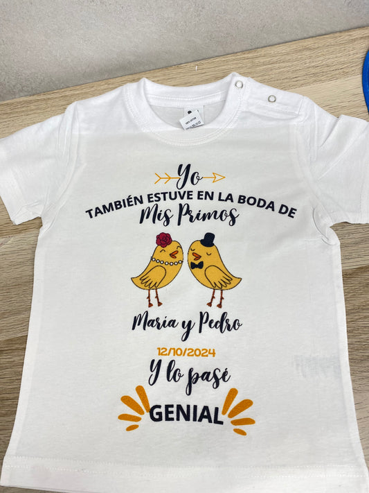 Camiseta personalizada boda