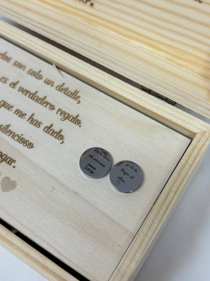 Caja papa con gemelos personalizados