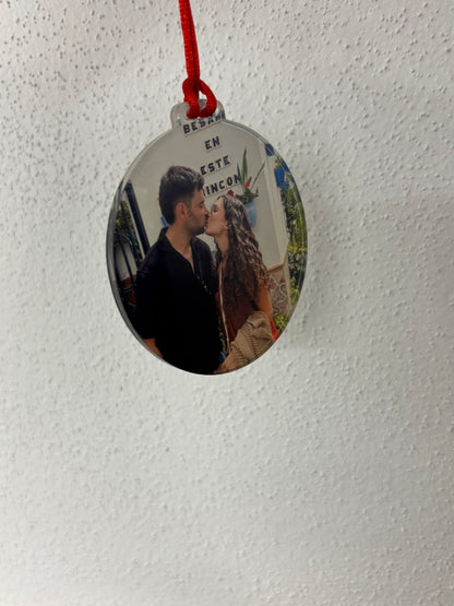 Bola Navidad foto acrílico