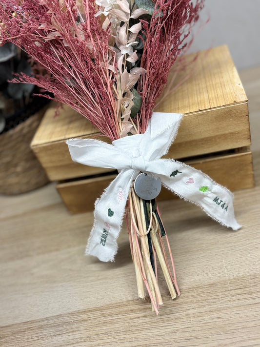 Cinta de ramo bordada personalizada