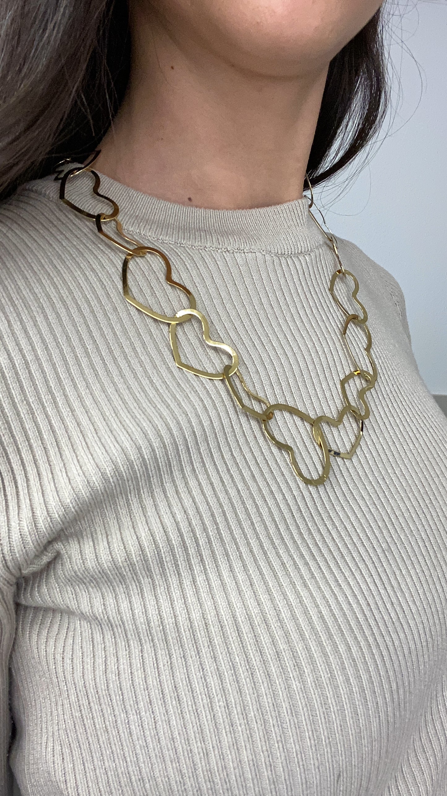 Collar corazones grandes