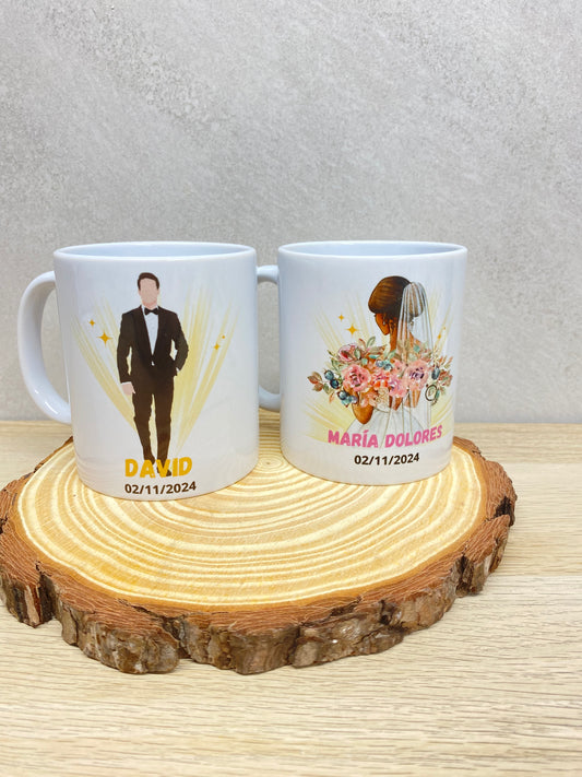 Tazas de novios 👰‍♀️🤵‍♂️