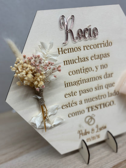 Placa quieres ser mi testigo