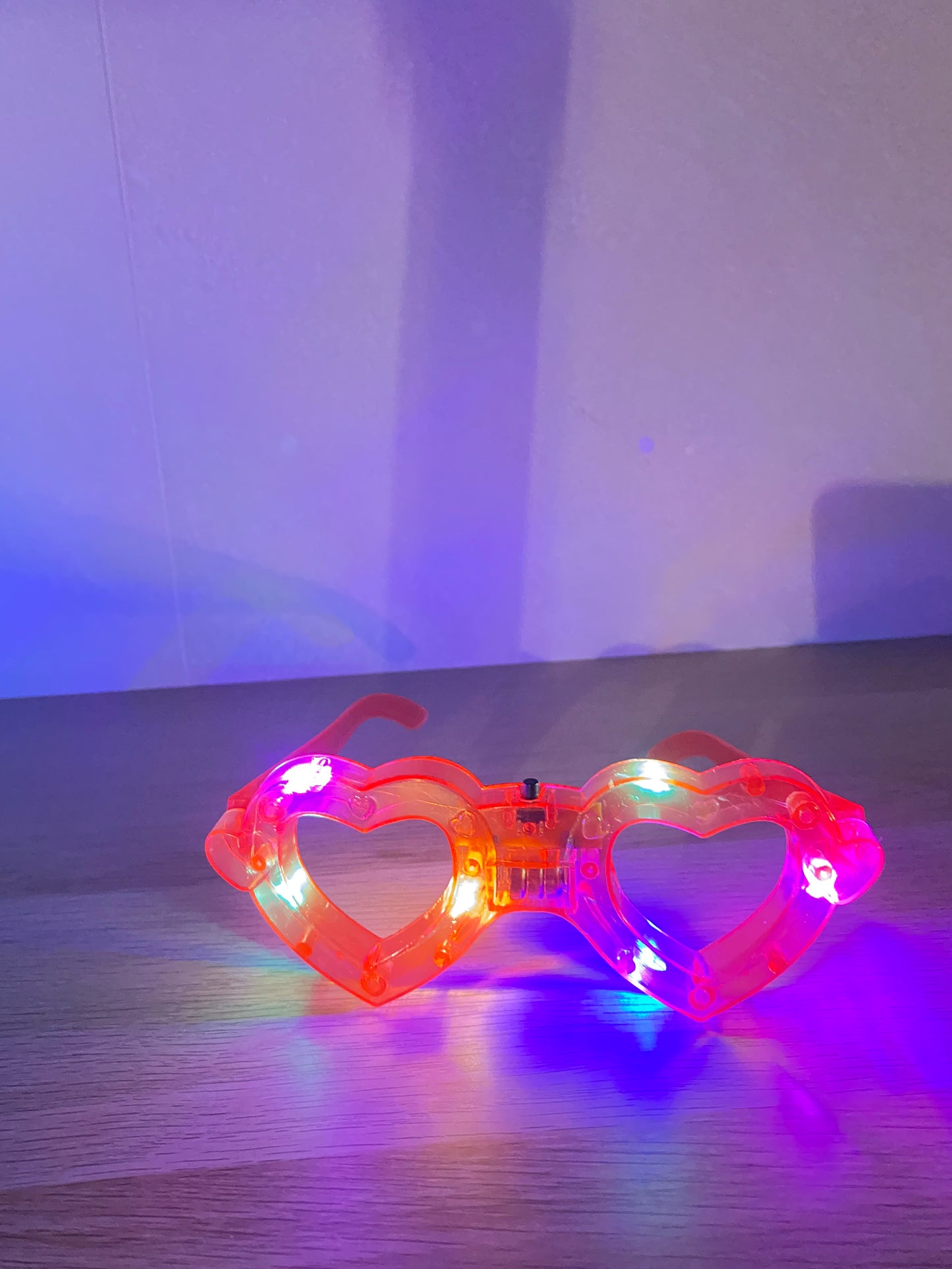 Gafas led corazon