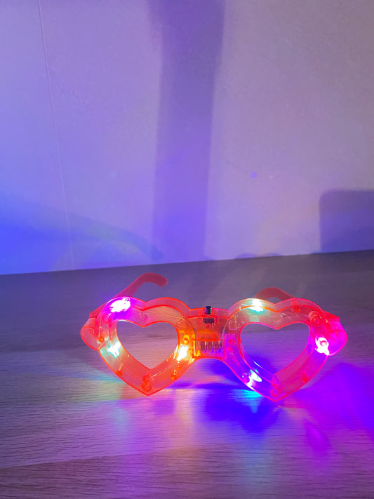 Gafas led corazon