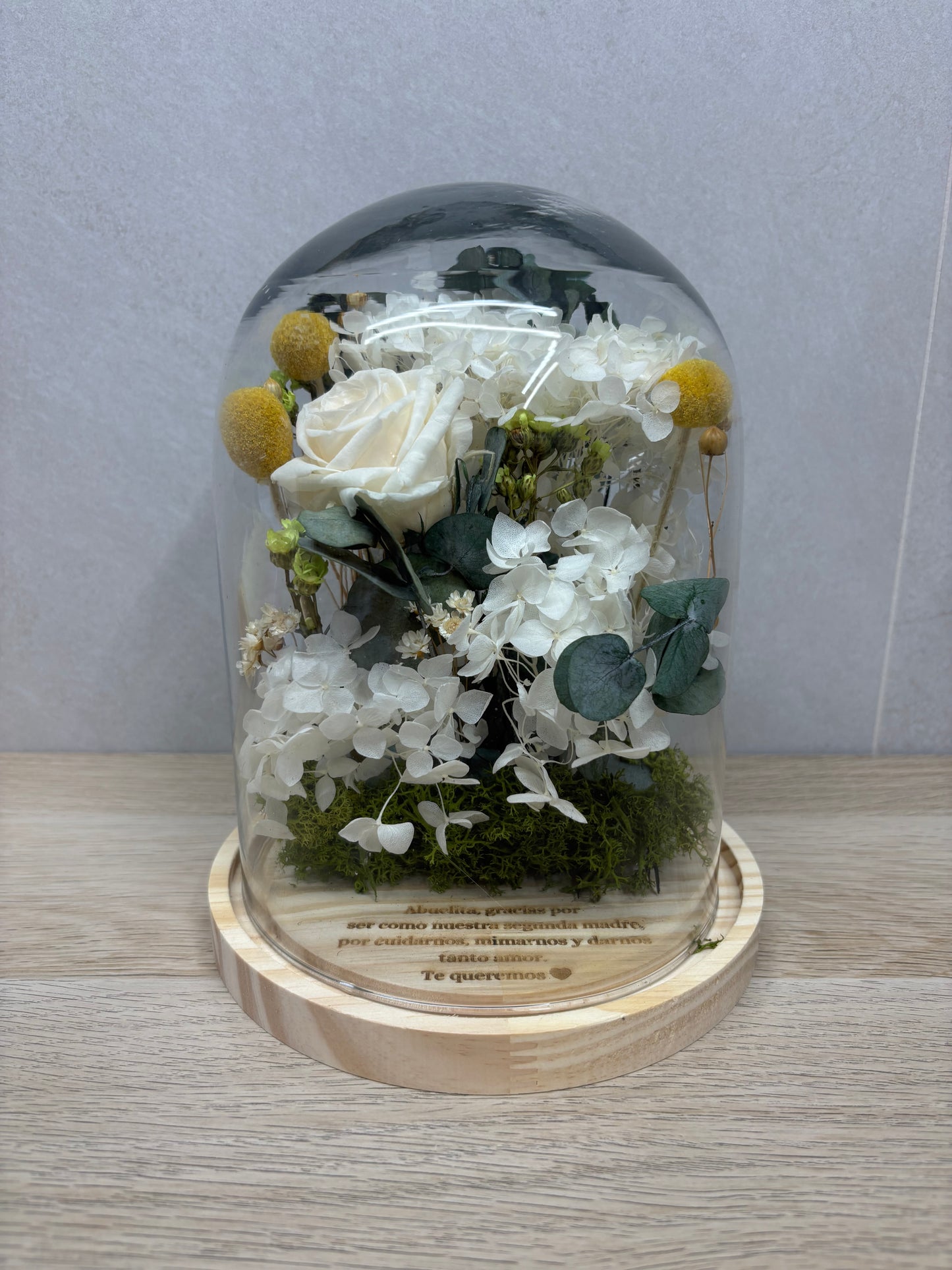 Cúpula Inspirada en tu Ramo de Novia de Flor Preservada   | Recuerdo eterno de boda