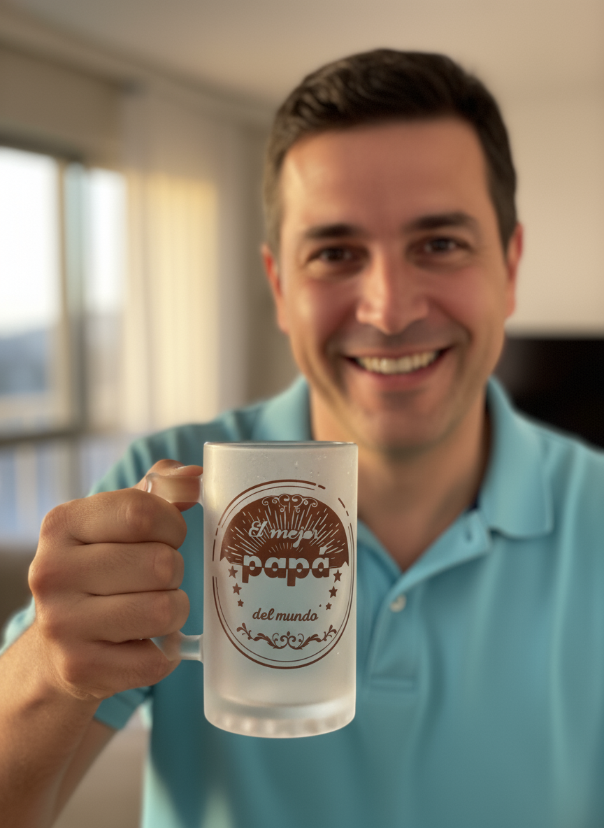 Jarra de cerveza el mejor papa