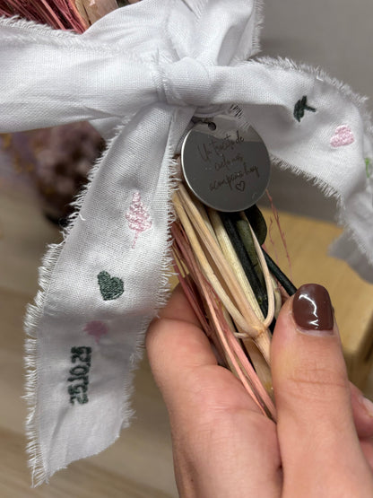 Cinta de ramo bordada personalizada