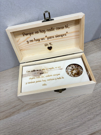 Caja para anillo personalizada