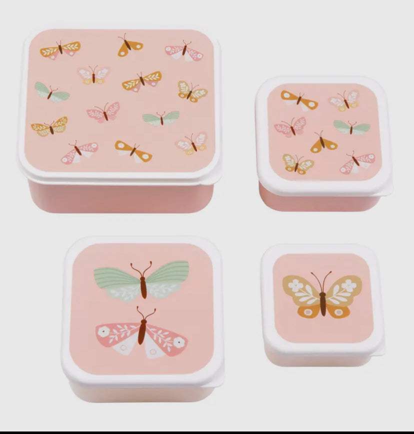 Pack de tupper para almuerzo niños: Mariposas - REGALA AMOR