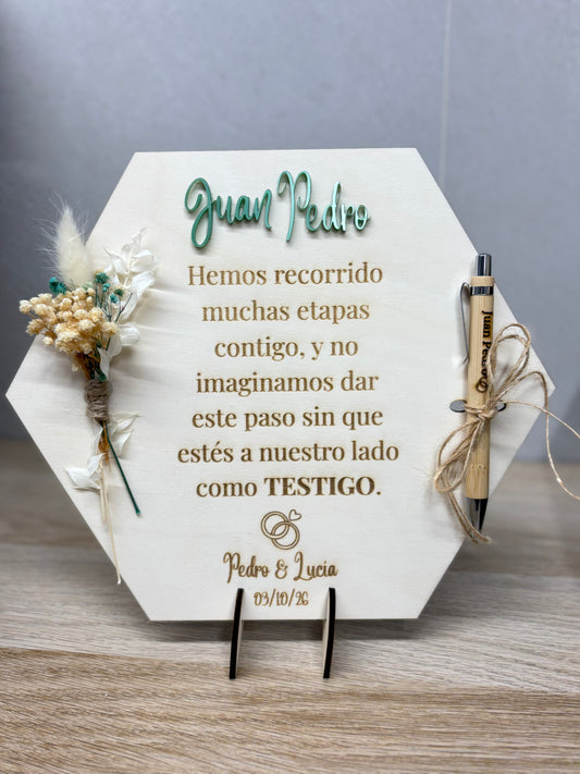 Placa quieres ser mi testigo