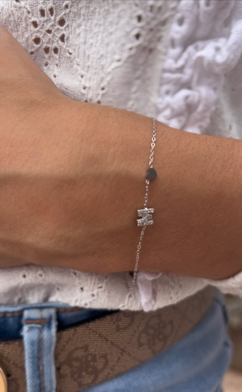 Pulsera inicial brillo