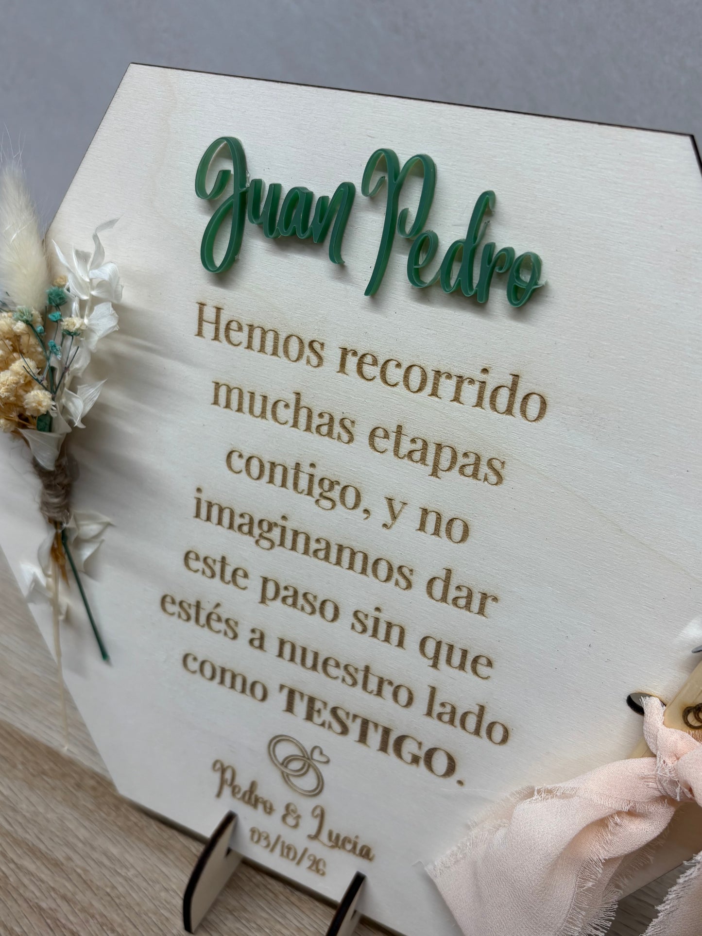 Placa quieres ser mi testigo