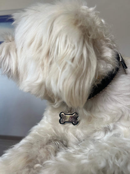 Hueso collar grabado con nombre - REGALA AMOR