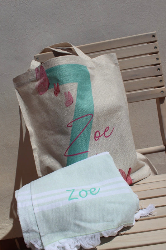 Pack tote bag y toalla personalizada